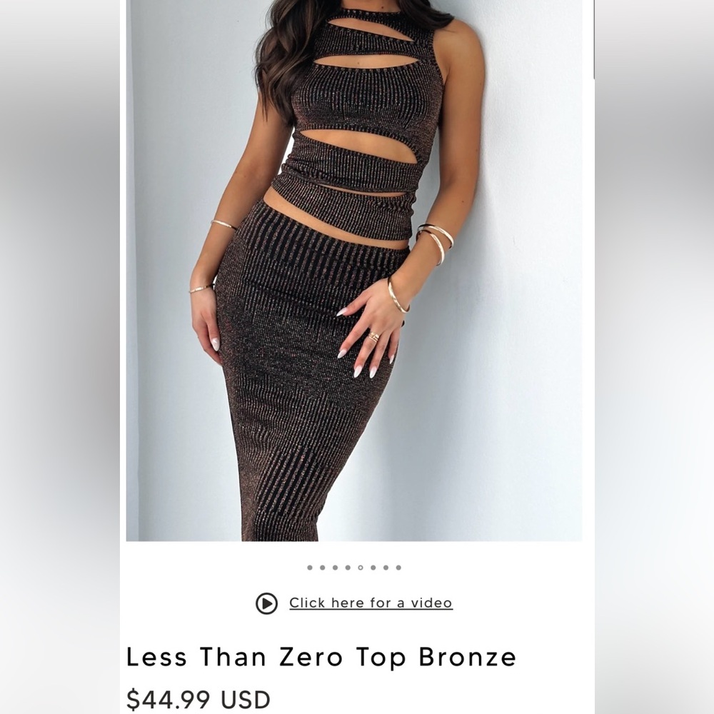 White Fox Less Than Zero Top & Never Again Maxi Skirt Set